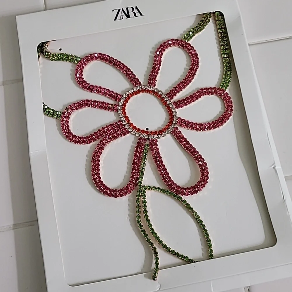 ZARA Multicolor Floral Necklace - Picture 9 of 14